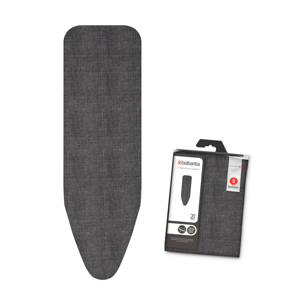 Brabantia Ironing Board Cover B – Complete Set – Black Denim