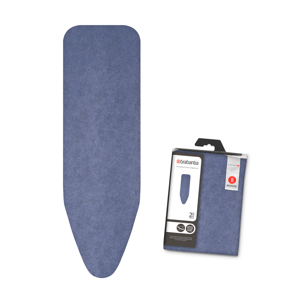 Brabantia Ironing Board Cover B – Complete Set – Blue Denim