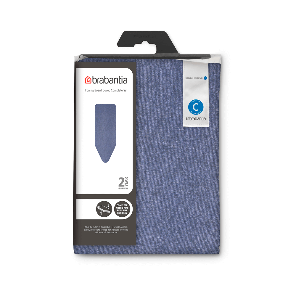 Brabantia Ironing Board Cover C – Complete Set – Blue Denim