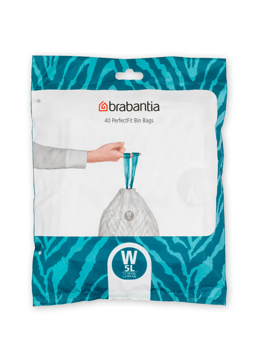 Brabantia Code W (5L) PerfectFit Bin Liners – 40 Bags – Cutler's