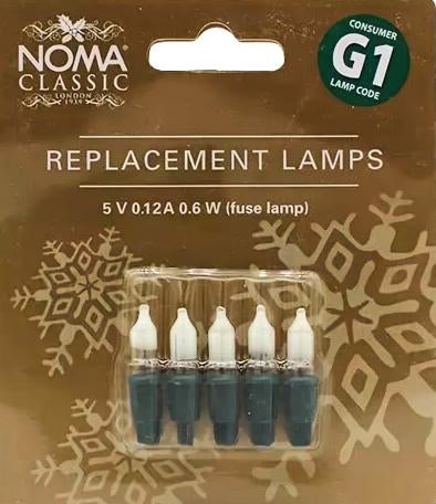 Packaging for NOMA G1 replacement lamps, pack containing fuse bulbs only