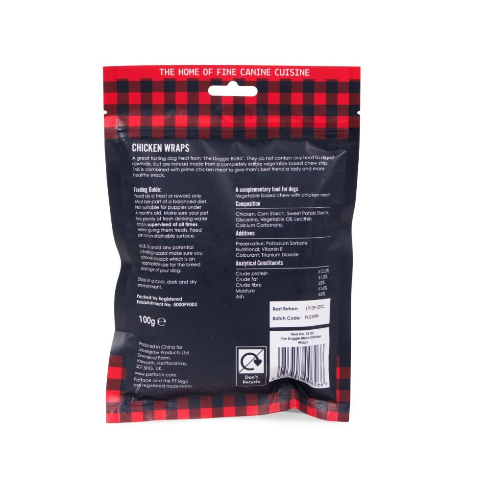 The Doggie Bistro Chicken Wrap Dog Treats