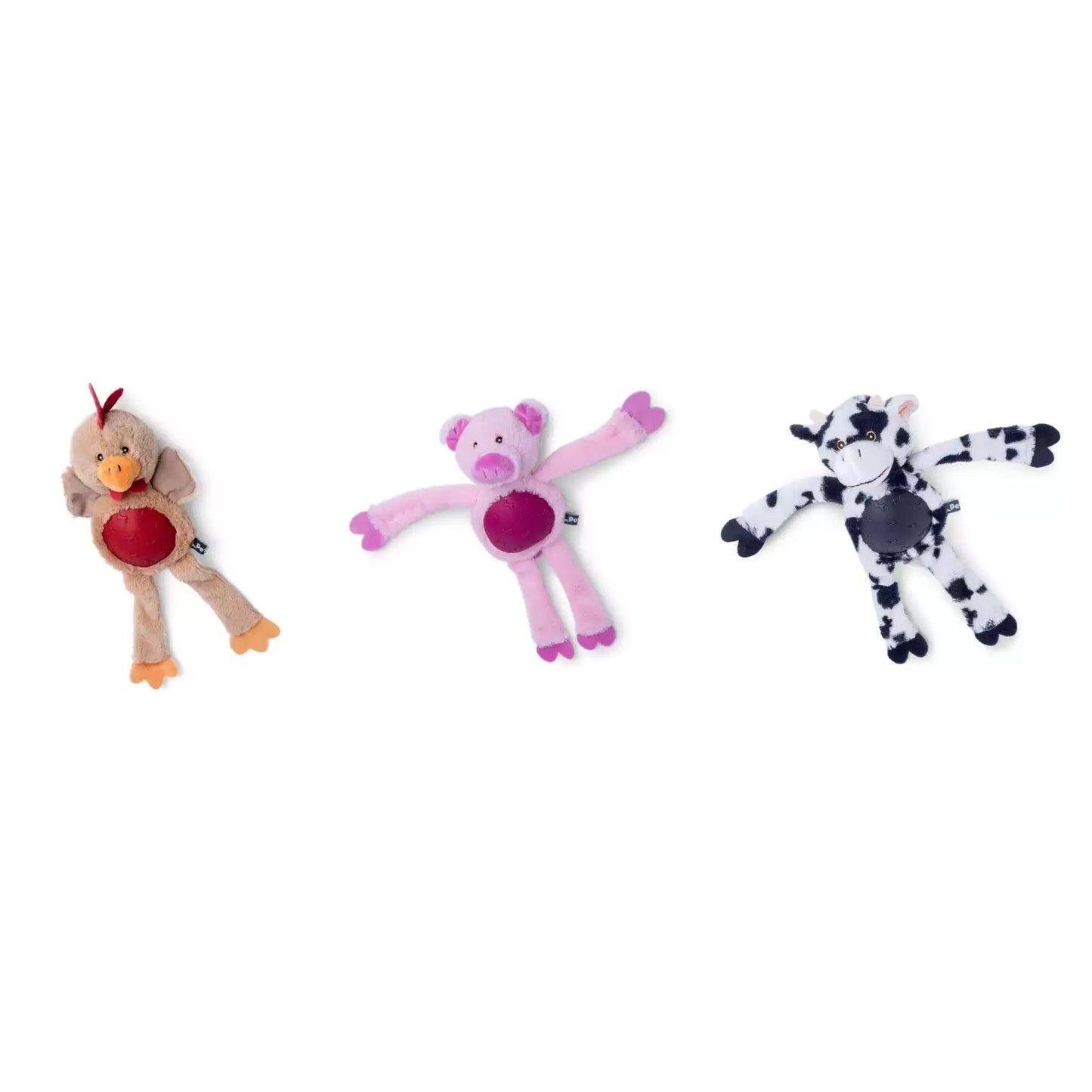 Petface Rubber Tum Plush Dog Toy – Chicken