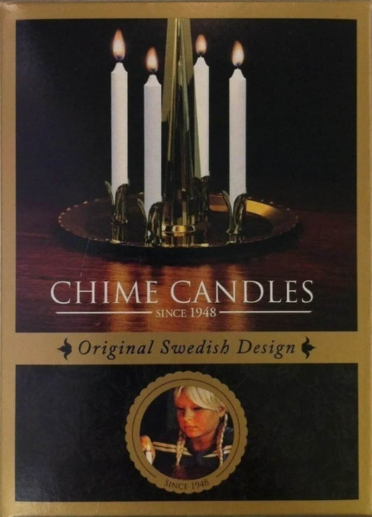 the front of replacement chime candles for original Swedish angel chimes box