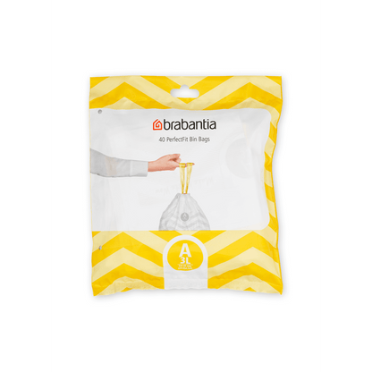 Brabantia Code A (3-5L) PerfectFit Bin Liners – 40 Bags