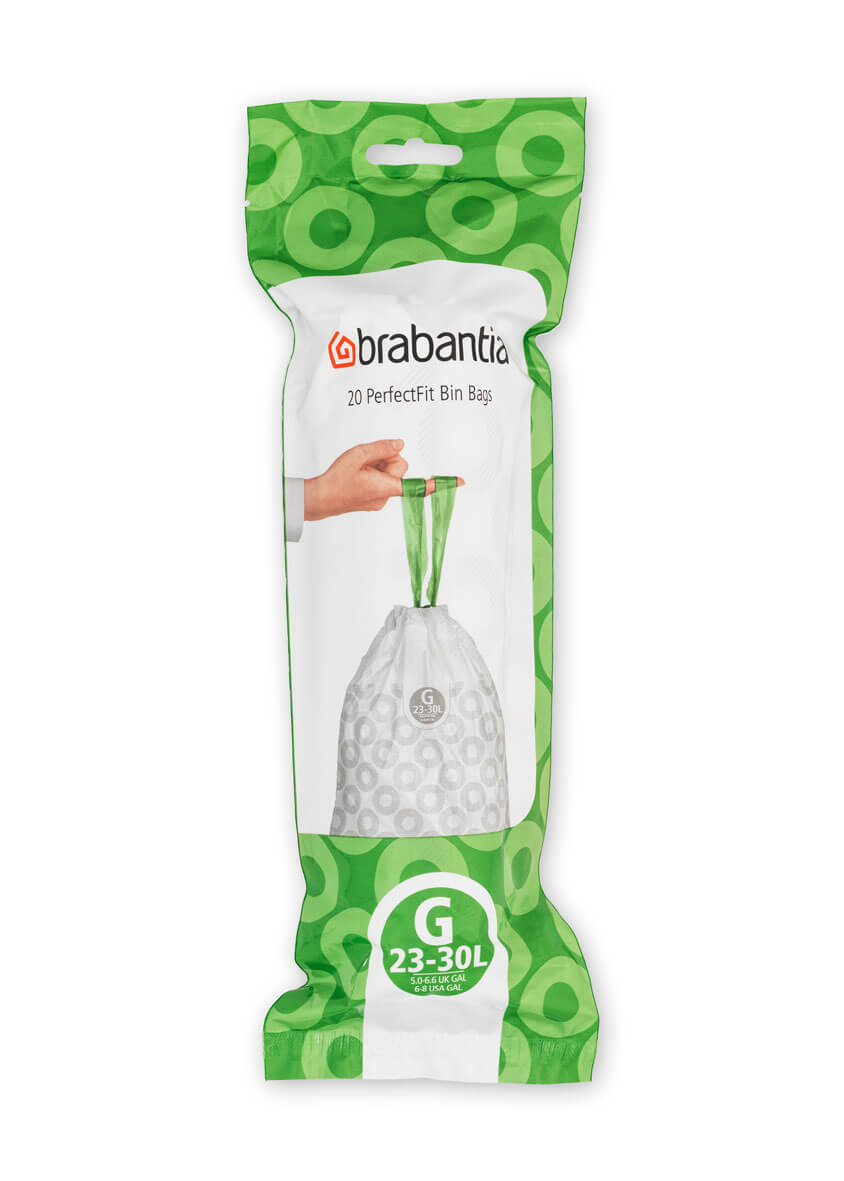 Brabantia Code G (23-30L) PerfectFit Bin Liners – 20 Bags