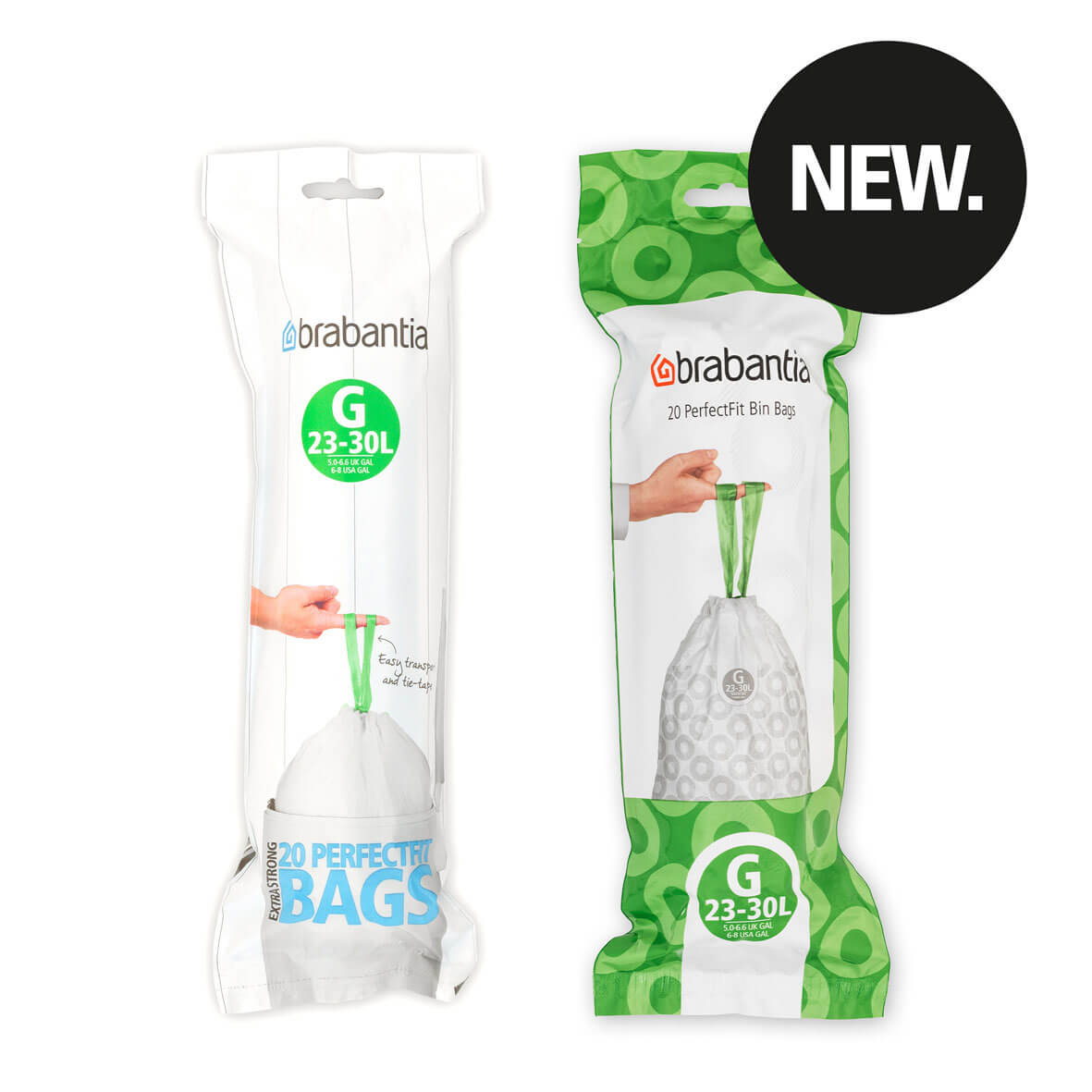 Brabantia Code G (23-30L) PerfectFit Bin Liners – 20 Bags