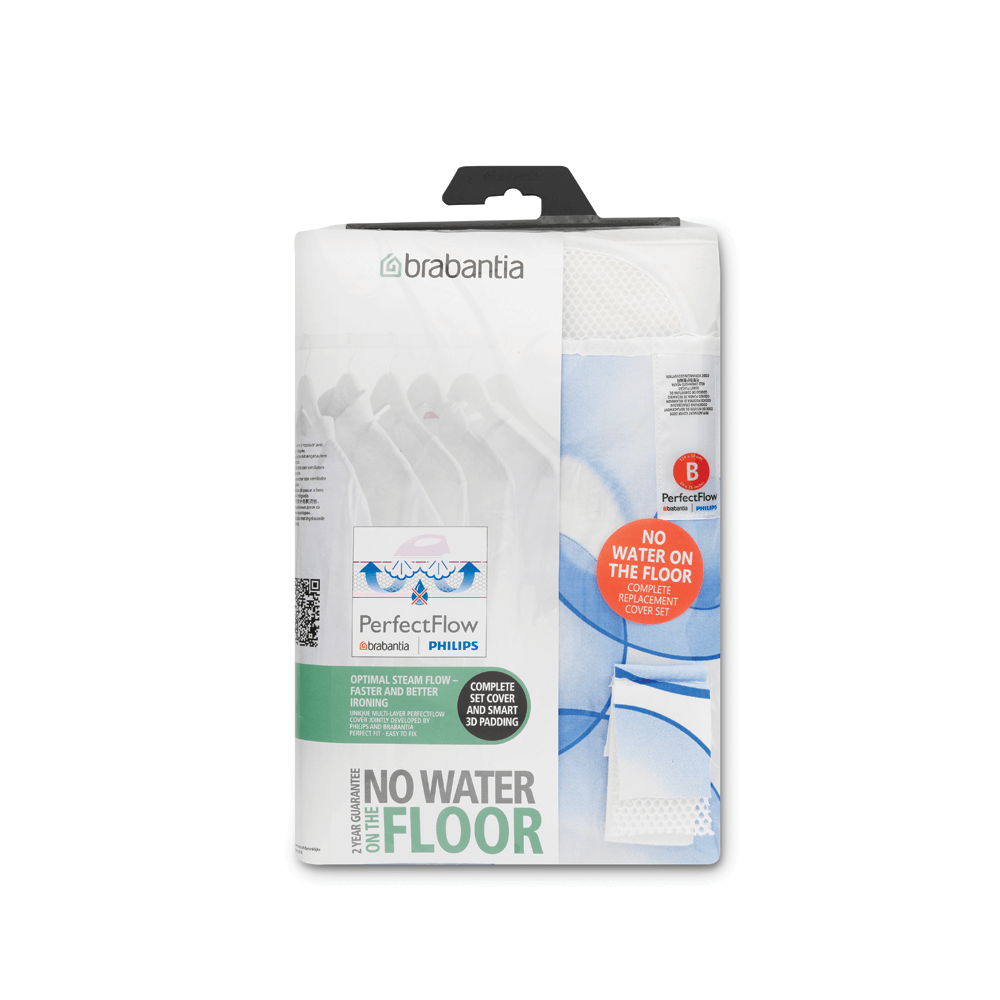 Brabantia PerfectFlow Ironing Board Cover B – Complete Set – Bubbles