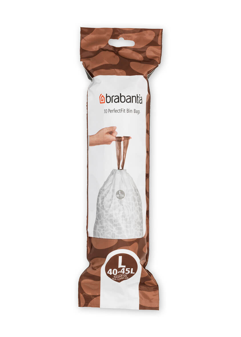 Brabantia Code L (40-45L) PerfectFit Bin Liners – 10 Bags