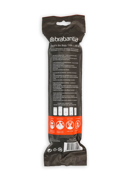 Brabantia Code L (40-45L) PerfectFit Bin Liners – 10 Bags