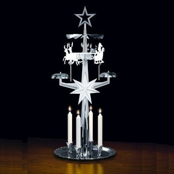 Original Swedish Silver Christmas Chimes With Candles