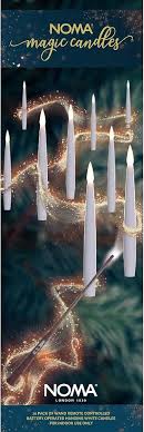 Noma Magic Candles with Wand packaging, pack of 10 white LED floating candles
