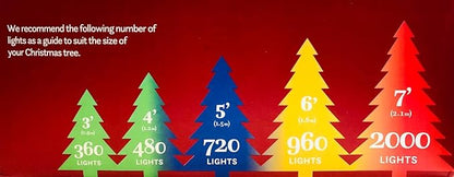 360 NOMA Warm White LED Cluster Lights With Clear Cable