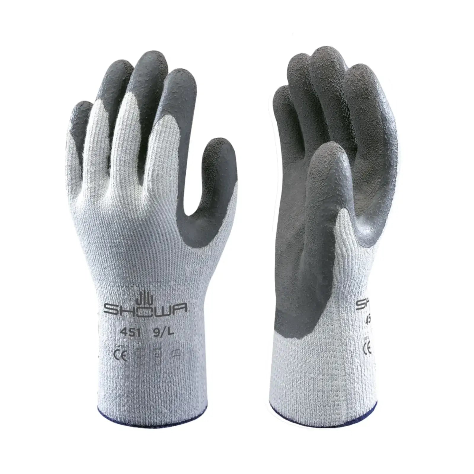 Showa 451 thermal gloves back and front