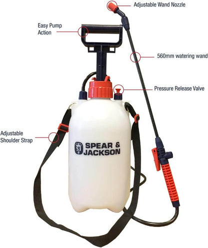 Spear & Jackson Pump Action Pressure Sprayer 5L