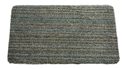 Striped Ulti-Mat washable indoor doormat, grey and brown mottled texture, on white background