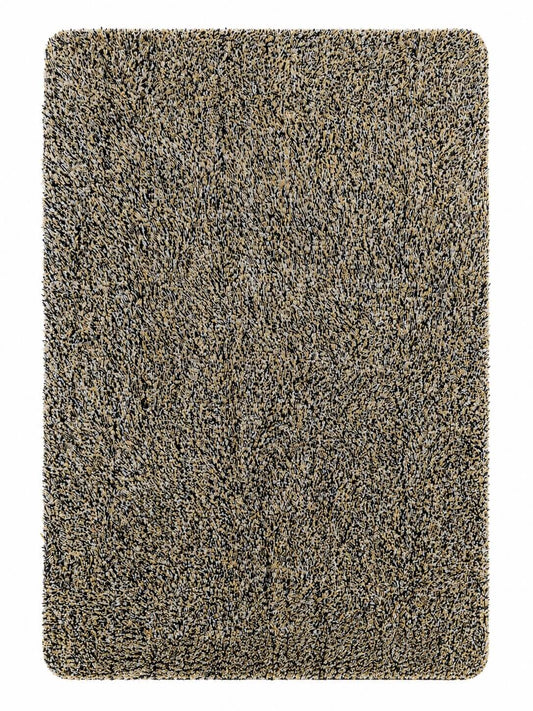Mocha Ulti-Mat washable indoor doormat with flecked grey and tan texture, on white background