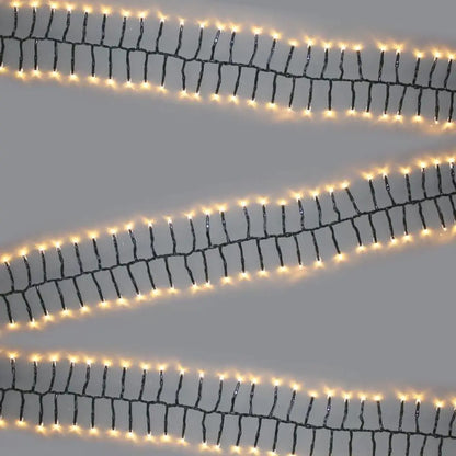 NOMA Warm White LED Cluster Lights With Green Cable